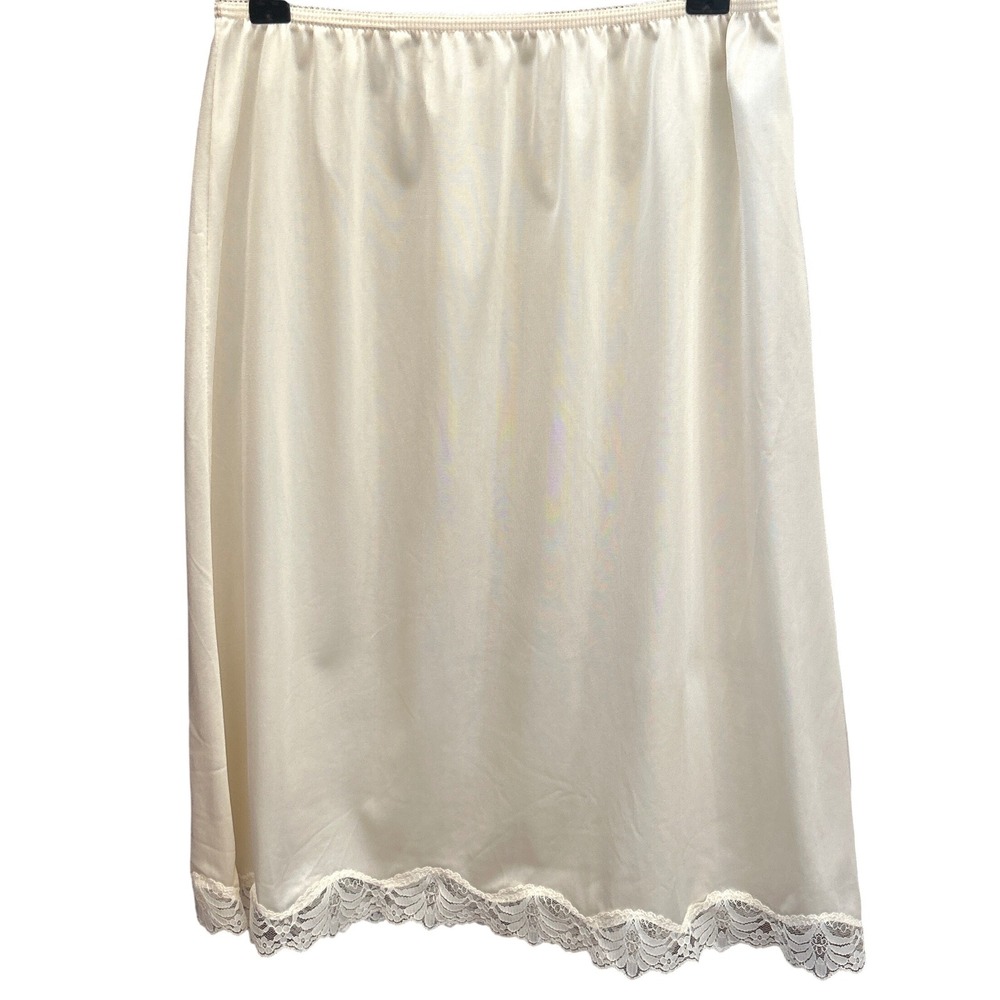 Vintage Sliperfection Half Slip Skirt Coquette Cottagecore Grandmacore Ivory